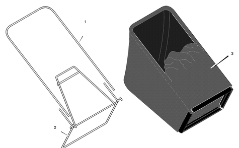 Bag Assembly Diagram and Parts List for 228510X8B 2001 Briggs and Stratton Lawn Mower
